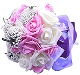 Heartfulst ウェディングブーケ ブーケ ブライダル フラワー 造花 バラ 結婚式