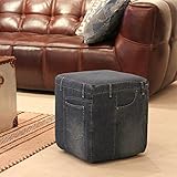 デニムスツール 椅子 オットマン 1人掛け ソファ ジーンズ 生地 キッズルーム のあるお店にもおすすめ