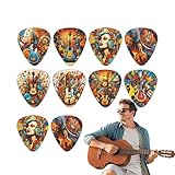 Gevrkjenp アコースティックギターピック、ギターピック | アコースティックギターピック10 個 3.94x1.97x1.18 インチエレキギターカラフルピック,エレキギター、ギター、アコースティックギター、ウクレレ、ベース用の楽器ガジェット