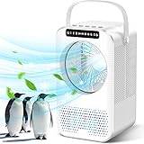 冷風機 冷風扇 小型 卓上 冷風扇風機 風量3段階切替 タイマー設定 強力 送風 加湿 冷却 空気清浄 大容量600ml 氷いれ可能 給水お