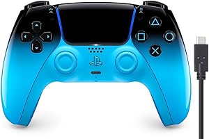 【純正品】DualSense ワイヤレスコントローラー リズム ブルー（CFI-ZCT2J15） 【Amazon.co.jp限定】 PS5用コントローラー充電ケーブル3m