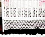 New Arrivals Peace, Love, Pink 2 Piece Crib Bedding Set, Grey [並行輸入品]