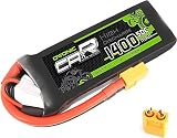 OVONIC 3S リポバッテリー 50C 1400mAh 11.1V XT60+TRX（2個セット）コネクター搭載 RC 飛行機 ヘリコプター クアッドコプター マルチモーター用