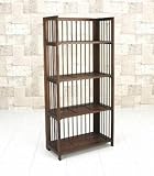 【バンブー調が人気です】アジアンバンブーシリーズ 多目的ラック4段 シェルフ　棚　飾り棚 SALE