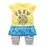 エルフ ベビー(Fairy Baby)ベビー服女の子 半袖ロンパース ワンピース 可愛い イエロー サイズ：70