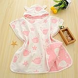 ベビー 用 子供 キッズ バスローブ マント フード付き タオル地 ベビーバスローブ おくるみ 6重ガーゼ お風呂 贈り物 プレゼント G