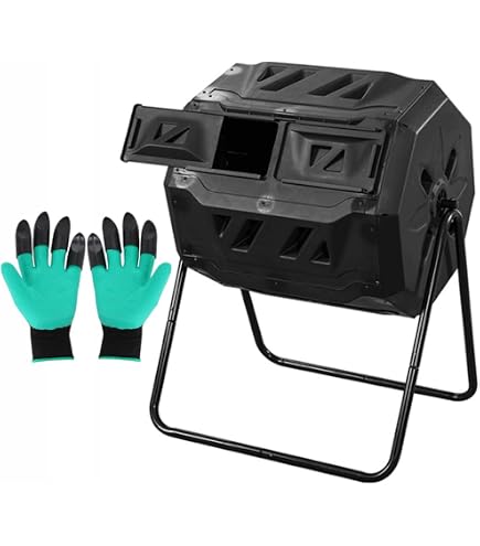Amazon.co.jp: コンポスター ダブル 回転式 1台 160L 80L×2 堆肥化