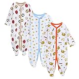 エルフ ベビー(Fairy Baby)新生児服 足つきカバーオールロンパース 長袖 3枚セット 出産祝い 可愛い 10-12M セット9