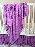 Ruffle Baby Blanket for Baby Girl 43 Lilac Purple - Great Swaddling, Crib, and Receiving Blanket by 