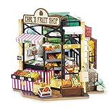 つくるんです® 日本語説明書付 DIY ミニチュアハウス ドールハウス DG142 フルーツショップ