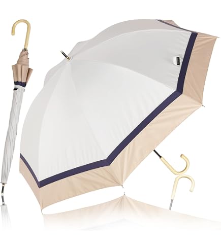 : ユーパワー 名画 フリル ジャンプ傘 晴雨兼用 58.5cm