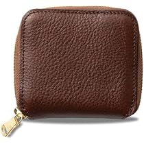 財布 2つ折り コンパクト 革 ブラウン Dono メンズ　レディース Amazon | [ドーノ] ラウンドファスナーミニ財布 コンパクト 財布