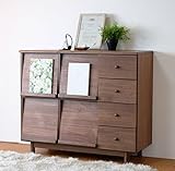 ISSEIKI 【選べるサイズ・カラー】 マガジンラック リビングボード ブラウン 幅105cm ディスプレー 木製家具 【DE-58-4】