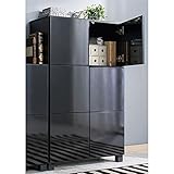 鏡面仕上げキャビネット「キューブ」 【4： 縦6杯】 木製 幅72cm×奥行30cm×高さ113.5cm フラットトップ 生活用品 インテリア 雑貨 インテリア 家具 収納家具 キャビネット [並行輸入品]