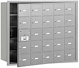 Salsbury Industries 3625 AFU 4b Plus水平メールボックス、25 Aドア24 Usable、フロントロード、USPSアクセス、アルミニウム