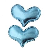ノーブランド品 2ペア　子供　赤ちゃん　女の子　ハート形　ヘアクリップ　ヘアピン　髪飾り　2色選べる - ブルー