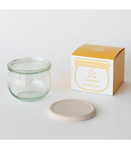 Amazon｜WECK ガラス保存容器 チューリップシェイプ 500ml WE-744