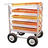 楽カーII ノーパンクタイヤ仕様 高設ベンチ栽培用 収穫台車 カ施【代引不可】