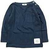 《年間定番》ZERO standard(ゼロスタンダード)19/-ラフィ天竺無地胸ポケット長袖Tシャツ 120cm/NV NO.B-100202