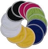 100% Organic Bamboo Nursing Pads by Wilde Tyke (8 Day Pads + 4 Thick Overnight) with Laundry Bag. Wa