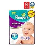 パンパースアクティブフィットおむつサイズ4+月額パック - 140おむつ (Pampers) (x2) - Pampers Active Fit Nappies Size 4+ Monthly Pac