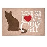 Cat Love Hooked Rug