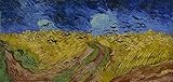 Van Gogh 小麦フィールドの下には、空を脅かします Wheat Field Under Threatening Skies キャンバス複製画 120X50cm 風景 絵画 完全に立体に複製 3D