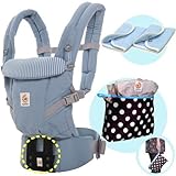 ベビーウエストベルト付エルゴベビー・抱っこ紐 【日本正規品2年間保証-SG認定付】２ ADAPTアダプト/アズールブルー (よだれパッド＋エルゴ収納用ポーチ付）