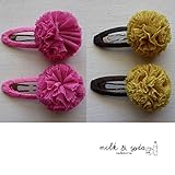 ミルク&ソーダ MINI SNAP CLIP ヘアピン リボン FREE PINK