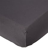 SheetWorld PC-FS23 PC-FS23 Fitted Portable / Mini Crib Sheet - Flannel - Dark Grey - Made In USA by 
