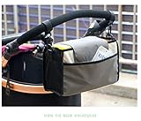 (ヘラサ)Herasa　ベビーカー用バッグ　小物入れ　多機能ベビーカーバッグ 　大容量 (ブラック)