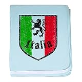 CafePress – イタリア国旗Baby Blanket – スーパーソフトベビー毛布、新生児おくるみ 標準 ブルー 049234817325CD2