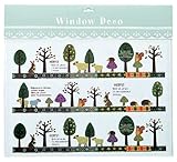 丸和貿易 窓のインテリア ウィンドウデコ (M) アニマルフォレスト
