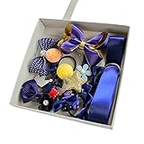 Liebeye 女の子ヘアクリップセット　蝶結び　ポニーテールホルダー　髪飾り　ヘアアクセサリー　かわいい　キュート　おしゃれ 青