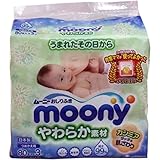 ムーニーおしりふきやわらか素材詰替８０枚×３×8点セット　(4903111181070)