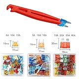 FOSHIO 12V/24V 車 Add A Circuit ヒューズホルダー タップ アダプター 目立たない ATM/ATC ブレードスタイル マイクロミニ＆スモール ヒューズ 異なるカラーヒューズ