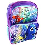 Disney Little Girls Dory Two Pocket 16 Inch Backpack, Purple, One Size [並行輸入品]