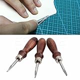 0.8 / 1 / 1.2ミリメートルDIYレザークラフトエッジスカイベベルベベルカット作業ハンドツール (1mm)