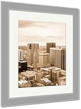 AshleyフレームプリントDenver Downtown Colorado USA、壁アートホーム装飾、ag6385351 40x34 Silver Frame 6385351-AFPP1-SS24