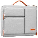 Lacdo 360° 保護 ラップトップスリーブケース 対応機種 MacBook Air/Pro、13-13.3インチノートブック、14インチ 新しいMacBook Pro M5 Pro/Max A3426 A3427 (2026)、M5/M4/M3/M2/M1 A3434 A3112 A3401 A3185 A2992 コンピュータバッグ、グレー