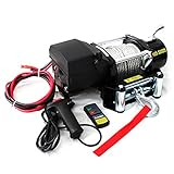 電動ウインチ 12V 5000LBS（2268kg） 無線リモコン付属 電動 ウインチ オフロード車 トラック SUV車（ZeepやFJクルーザー等） 防水仕様