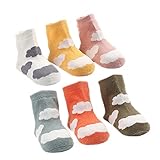 (ビグッド)Bigood 可愛い ベビー靴下 ルームシューズ 新生児 赤ちゃん ソックス 女の子 男の子 子供用 幼稚園 秋冬 保温 防寒 出産祝い 5足セット 色 ランダム M