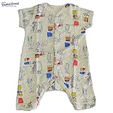 オーシャンアンドグラウンド｜ベビー肌着半袖ロンパース｜Sunny Circus｜ネイビー