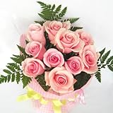 花with-heartタイムセール誕生日、記念日、お祝いにピンクの薔薇のそのまま飾れる花束