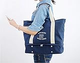 DINIWELL　多機能旅行収納バッグ　マザーズバッグ　大容量シューズインバッグ　キャンバストートバッグ (ネイビー)