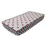 Bacati - Playful Foxes Orange Changing Pad Cover (Orange/Grey Fox with Triangles in Gussett) by Baca