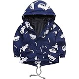 jojobaby Boy 's /ガールズオーバーコート長袖トレンチコートジャケットパーカー
