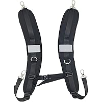 ZZBUY リュック ベルト 背負いベルト ショルダーパッド シートベルト 延長 固定 補助バッグ ショルダーずり落ち防止バンド バックル式 調整可能 大人子供適用 ブラック