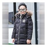 冬　ダウンジャケット　保温性よく　厚くする　ファッション　軽快　着心地良い　ブラック　160cm