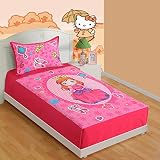 Little Princess Twin Bedding Set for Girls - Includes Sheet and Pillow Case with Pink Digital Print 